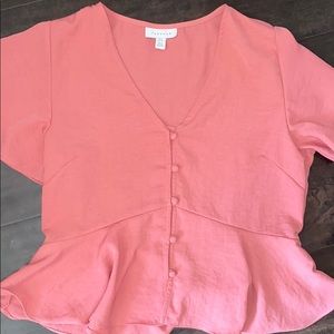 topshop pink summer shirt